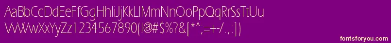 ErgoelightcondRegular Font – Yellow Fonts on Purple Background