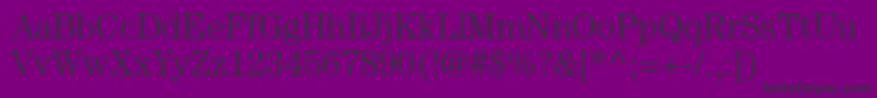 フォントCenturystdLight – 紫の背景に黒い文字