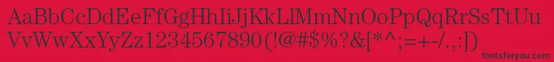 CenturystdLight Font – Black Fonts on Red Background