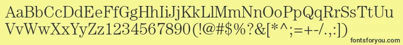 CenturystdLight Font – Black Fonts on Yellow Background
