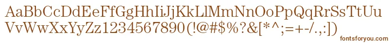 CenturystdLight-fontti – ruskeat fontit valkoisella taustalla