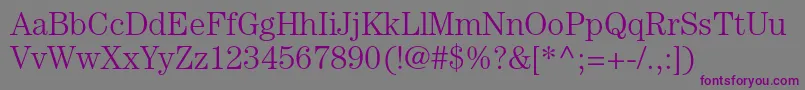 Шрифт CenturystdLight – фиолетовые шрифты на сером фоне