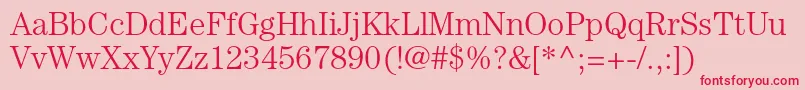 CenturystdLight Font – Red Fonts on Pink Background