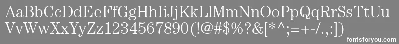 CenturystdLight Font – White Fonts on Gray Background