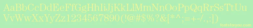 CenturystdLight Font – Yellow Fonts on Green Background