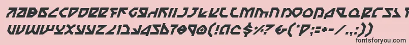 Шрифт NostromoItalic – чёрные шрифты на розовом фоне