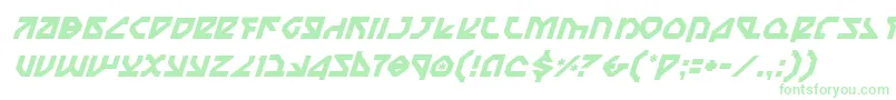 NostromoItalic-Schriftart – Grüne Schriften auf weißem Hintergrund