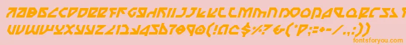 NostromoItalic Font – Orange Fonts on Pink Background