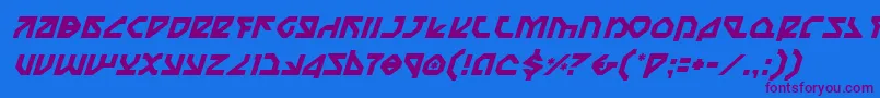 Шрифт NostromoItalic – фиолетовые шрифты на синем фоне