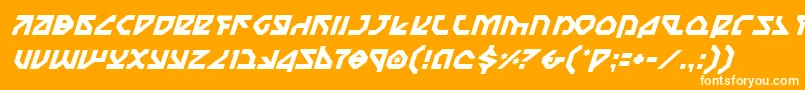 フォントNostromoItalic – オレンジの背景に白い文字