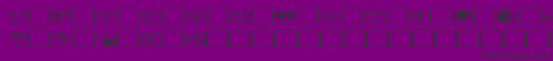 フォントRadbats – 紫の背景に黒い文字