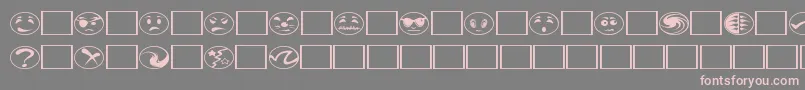 フォントRadbats – 灰色の背景にピンクのフォント