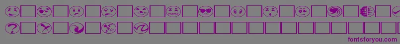 フォントRadbats – 紫色のフォント、灰色の背景