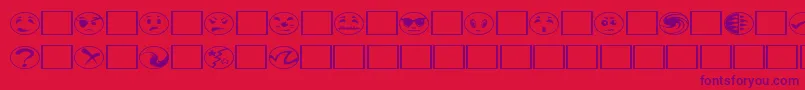Radbats Font – Purple Fonts on Red Background