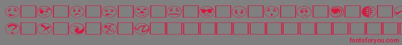 Radbats Font – Red Fonts on Gray Background