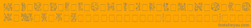 LilithInitialsMedium Font – Gray Fonts on Orange Background