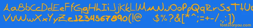 Police DeniseSans – polices orange sur fond bleu