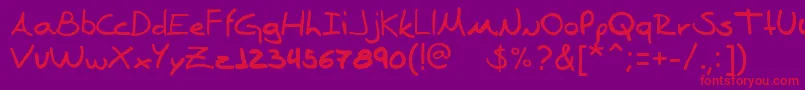 DeniseSans Font – Red Fonts on Purple Background