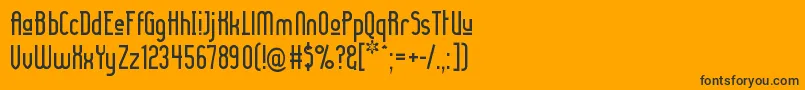 Ladyiru ffy-Schriftart – Schwarze Schriften auf orangefarbenem Hintergrund