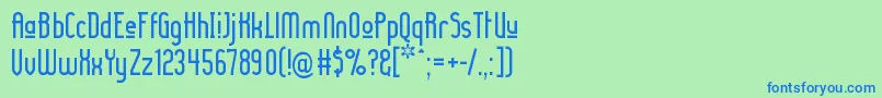 Ladyiru ffy-Schriftart – Blaue Schriften auf grünem Hintergrund