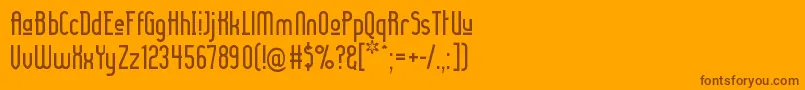 Ladyiru ffy Font – Brown Fonts on Orange Background