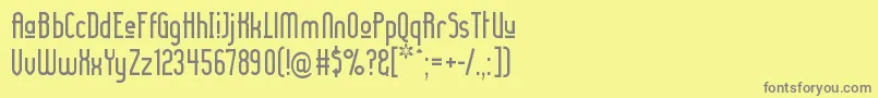 フォントLadyiru ffy – 黄色の背景に灰色の文字