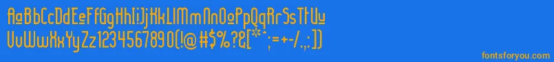 Ladyiru ffy Font – Orange Fonts on Blue Background
