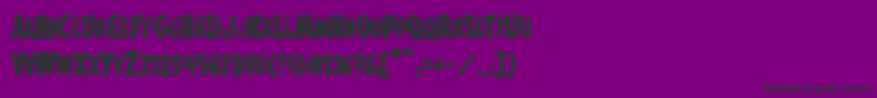 BucketOBlood Font – Black Fonts on Purple Background