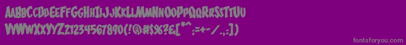 Police BucketOBlood – polices grises sur fond violet