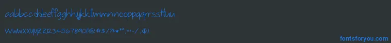 Sophmoreyear Font – Blue Fonts on Black Background