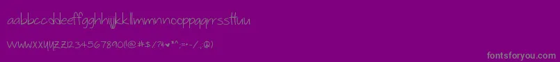 フォントSophmoreyear – 紫の背景に灰色の文字