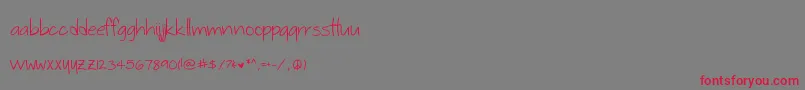Sophmoreyear Font – Red Fonts on Gray Background