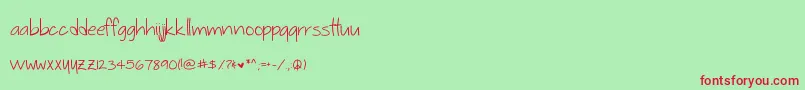 Sophmoreyear Font – Red Fonts on Green Background