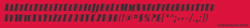 フォントAvond12 – 赤い背景に黒い文字