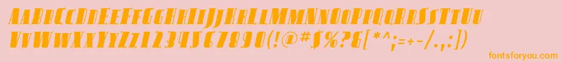 Avond12 Font – Orange Fonts on Pink Background