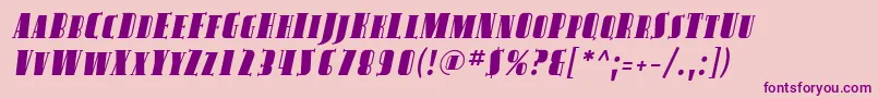 Avond12 Font – Purple Fonts on Pink Background
