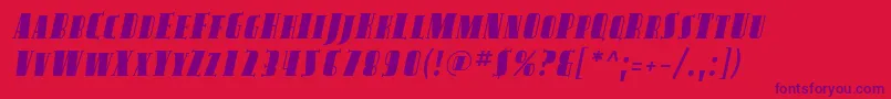 Avond12 Font – Purple Fonts on Red Background