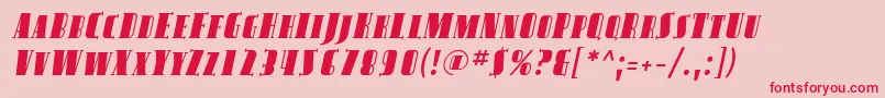 Avond12 Font – Red Fonts on Pink Background