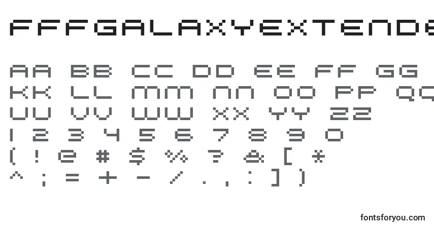 Шрифт FffGalaxyExtended – алфавит, цифры, специальные символы