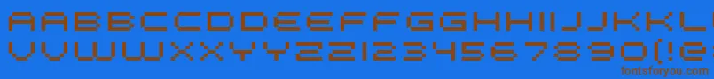 FffGalaxyExtended Font – Brown Fonts on Blue Background