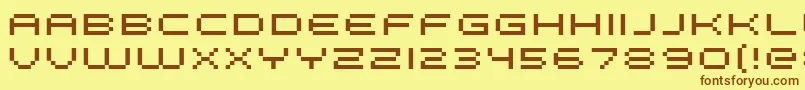 FffGalaxyExtended Font – Brown Fonts on Yellow Background