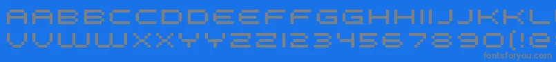 Czcionka FffGalaxyExtended – szare czcionki na niebieskim tle