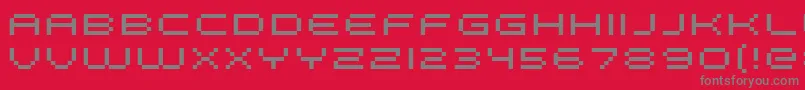 FffGalaxyExtended Font – Gray Fonts on Red Background