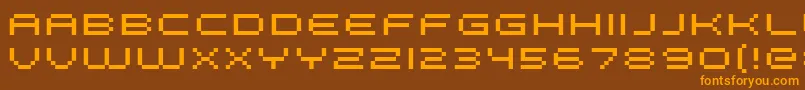 FffGalaxyExtended Font – Orange Fonts on Brown Background