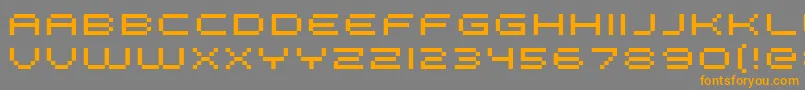 FffGalaxyExtended Font – Orange Fonts on Gray Background