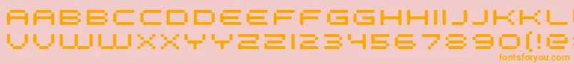 FffGalaxyExtended Font – Orange Fonts on Pink Background