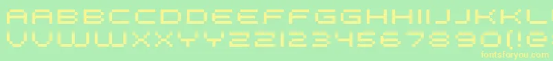 FffGalaxyExtended Font – Yellow Fonts on Green Background