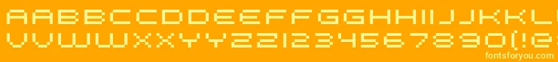 FffGalaxyExtended Font – Yellow Fonts on Orange Background