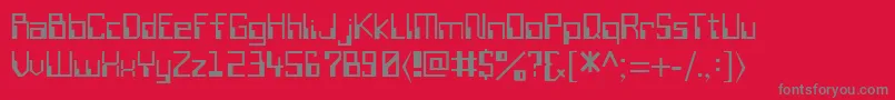 SillyconRegular Font – Gray Fonts on Red Background