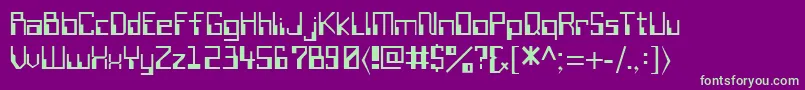 Czcionka SillyconRegular – zielone czcionki na fioletowym tle